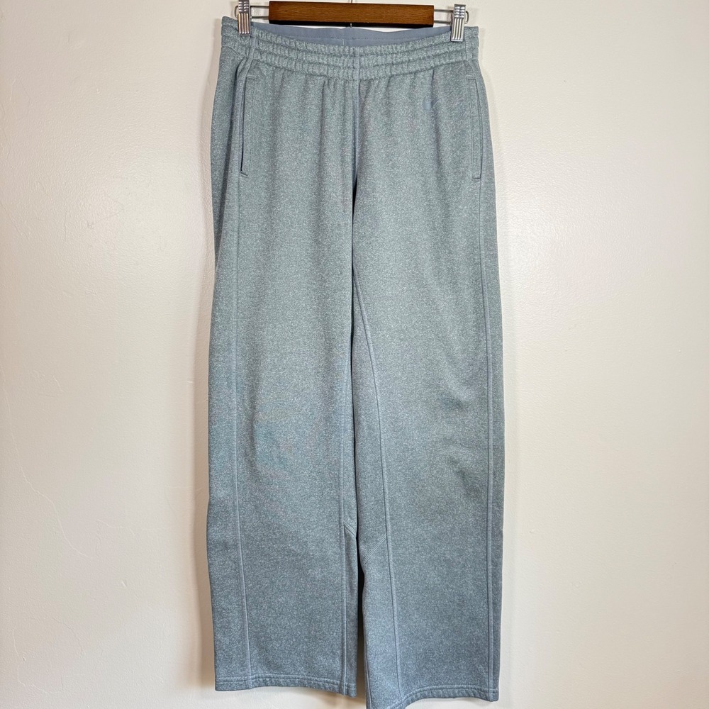 Nike Dri-FIT Wide Leg Fleece Training Pants Size Small Grey